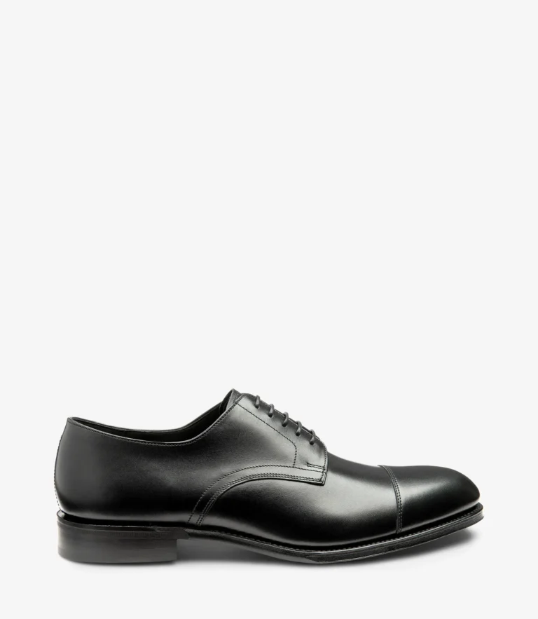 loake Petergate Carbon Black Calf Leather