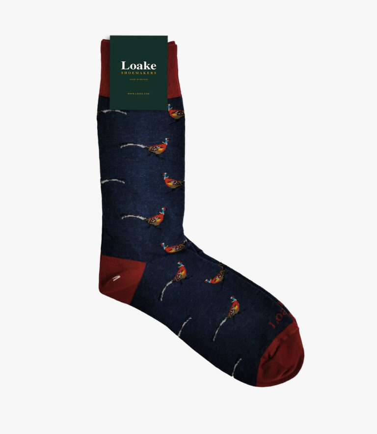 loake Pheasant Socks Navy