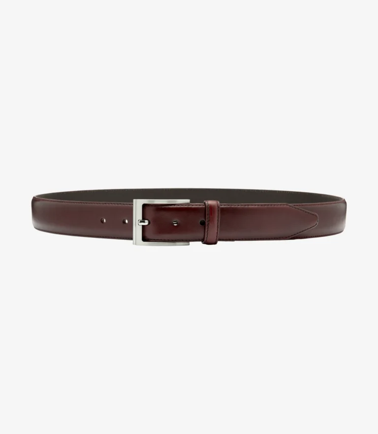 Loake Philip Belt Burgundy Calf Leather