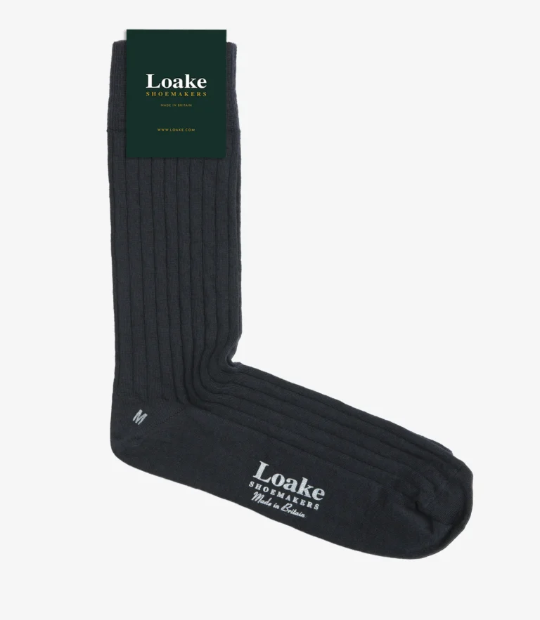 loake Rib Socks Navy