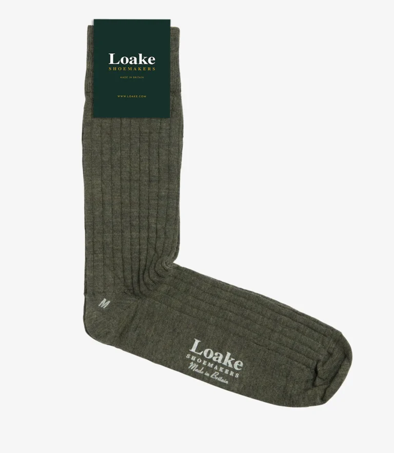 loake Rib Socks Olive