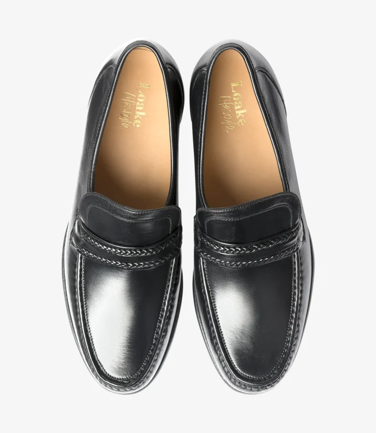 Loake Rome Black Nappa Leather