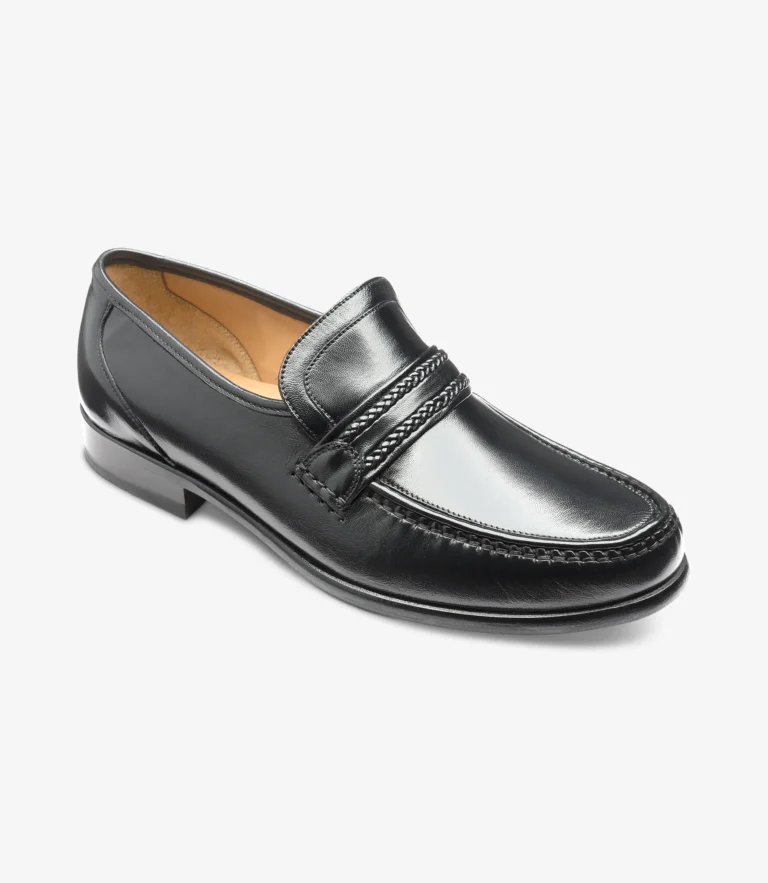 Loake Rome Black Nappa Leather