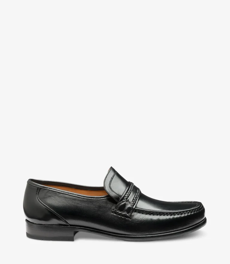 loake Rome Black Nappa Leather