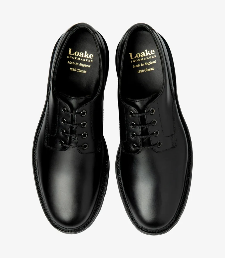 Loake Ryde Black Waxy Leather