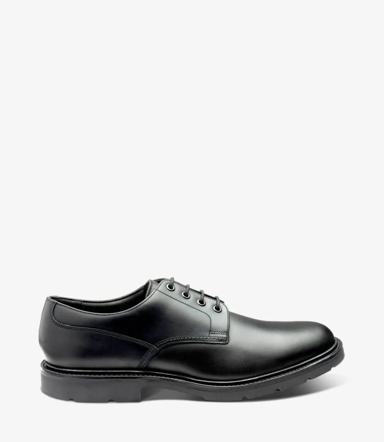 loake Ryde Black Waxy Leather