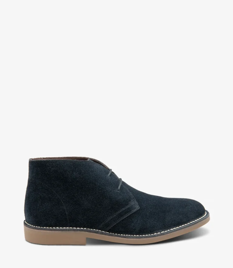 loake Sahara Navy Suede