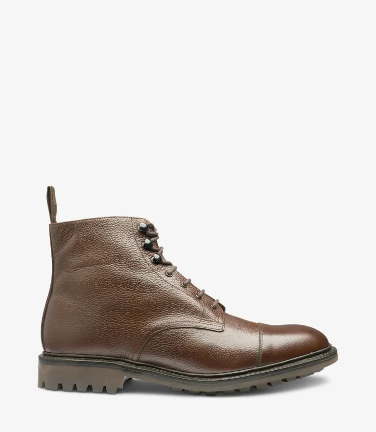 loake Sedbergh Dark Brown Grain Calf Leather