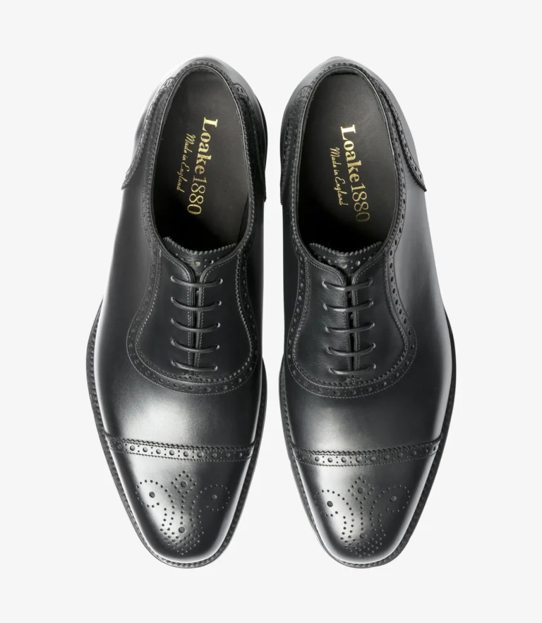 Loake Strand Black Calf Leather