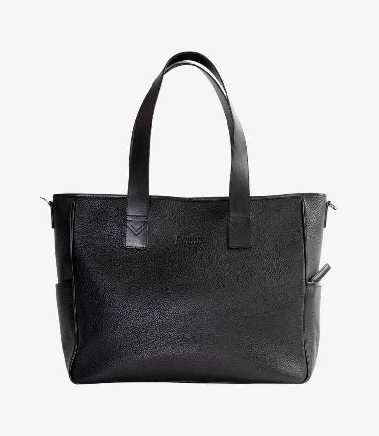Loake Tote Bag Black Grain Calf Leather