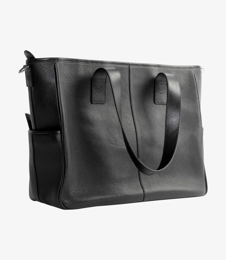 Loake Tote Bag Black Grain Calf Leather