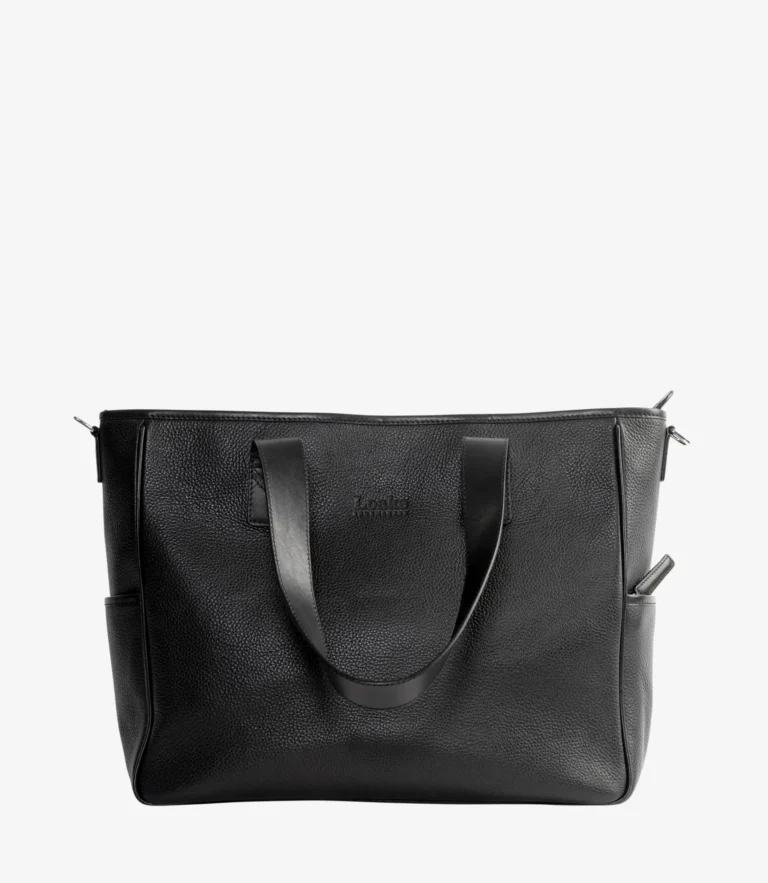 loake Tote Bag Black Grain Calf Leather
