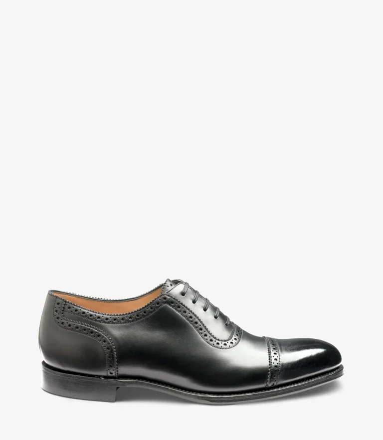 loake Trinity Onyx Black Calf Leather