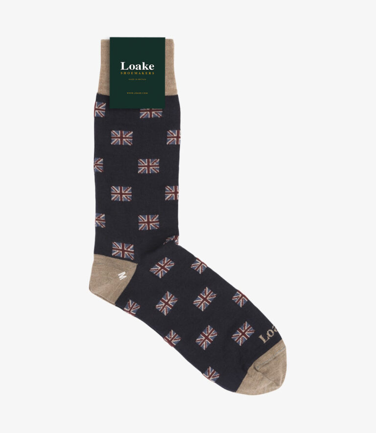 loake Union Jack Socks Navy
