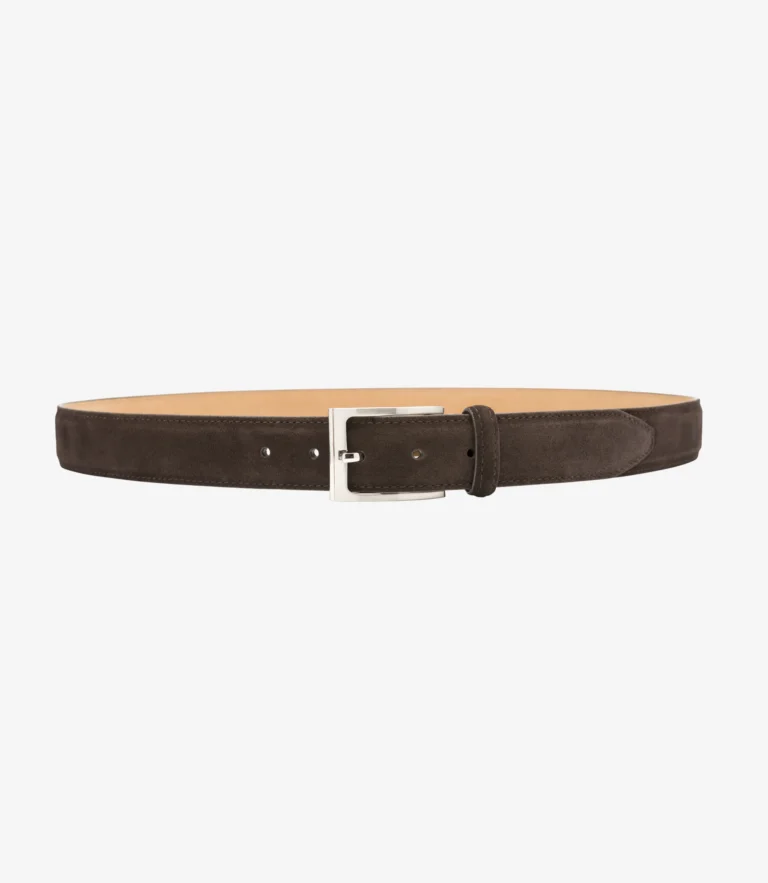 Loake William Belt Dark Brown Suede