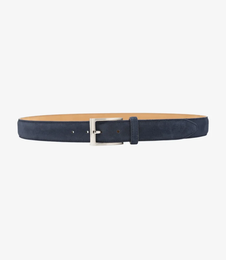 Loake William Belt Navy Suede