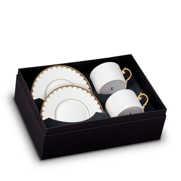 l'objet Aegean Filet Gold Teacup & Saucer - Gold (Set of 2)