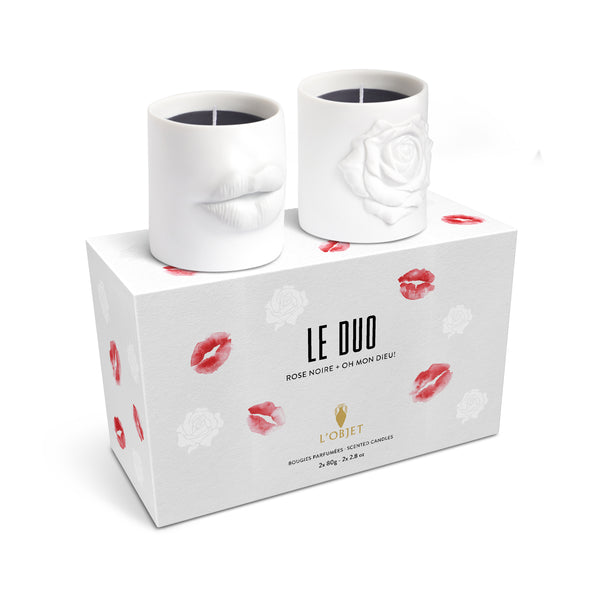 l'objet Exclusive - Le Duo - Oh Mon Dieu + Rose Noire Candles - Small (Set of 2)