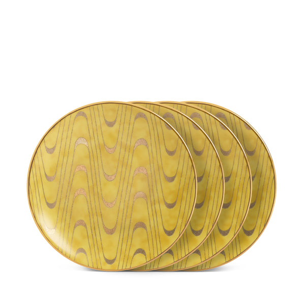 l'objet Fortuny Apollo Yellow Canape Plates (Set of 4)