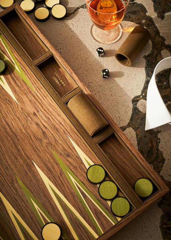 L'objet Fortuny Backgammon - Camo Isole/Military Green