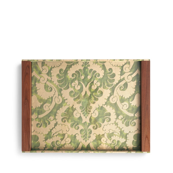 L'objet Fortuny Rectangular Tray - Laotze - Deep Jade + Gold