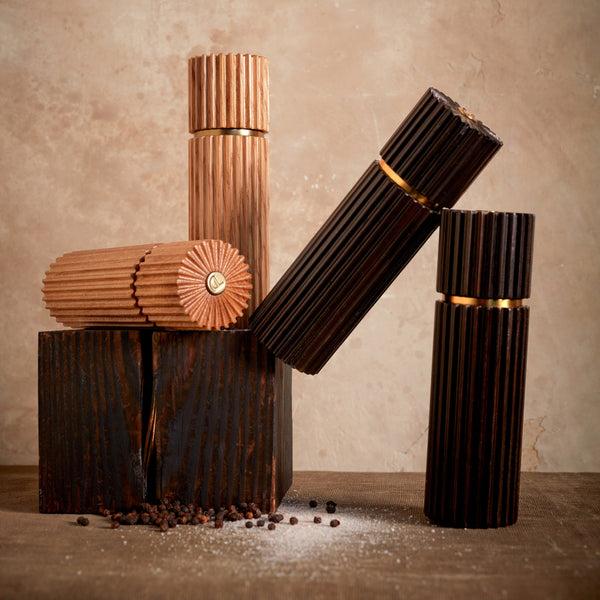 L'objet Ionic Salt + Pepper Mills - Smoked Oak (Set Of 2)