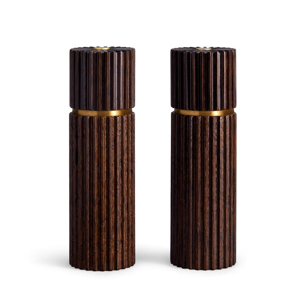 l'objet Ionic Salt + Pepper Mills - Smoked Oak (Set of 2)