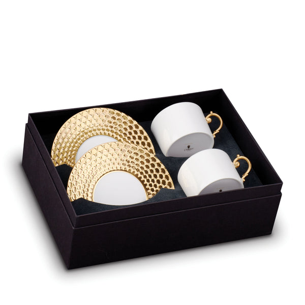 l'objet Aegean Tea Cup + Saucer (Set of 2) - Gold