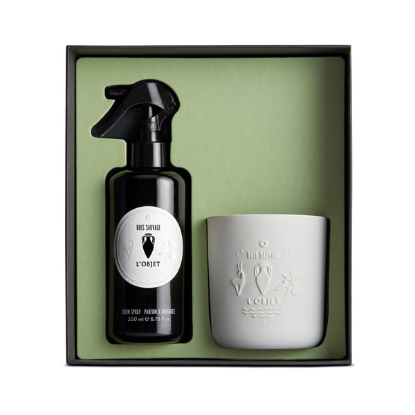 L'objet Bois Sauvage Room Spray + Candle Gift Set