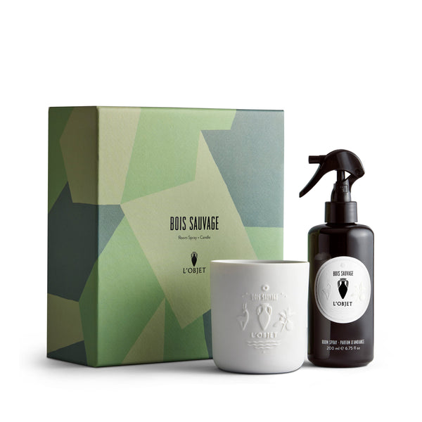 l'objet Bois Sauvage Room Spray + Candle Gift Set