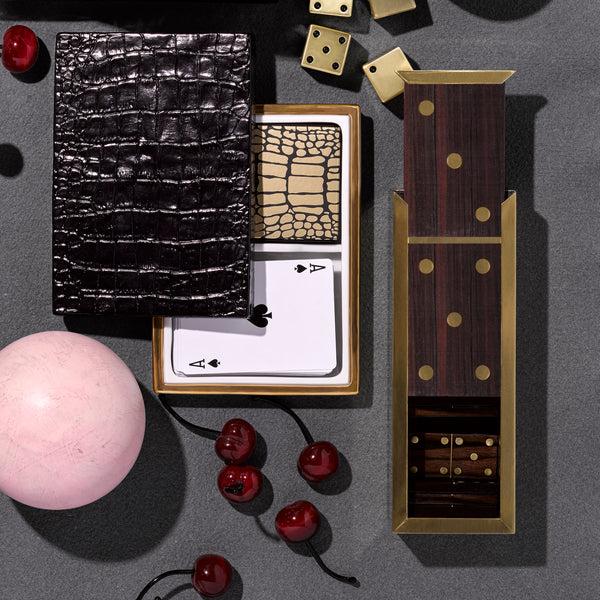 L'objet Crocodile Box With Playing Cards (2 Decks)