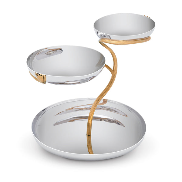 L'objet Deco Leaves 3-Tier Server - Large