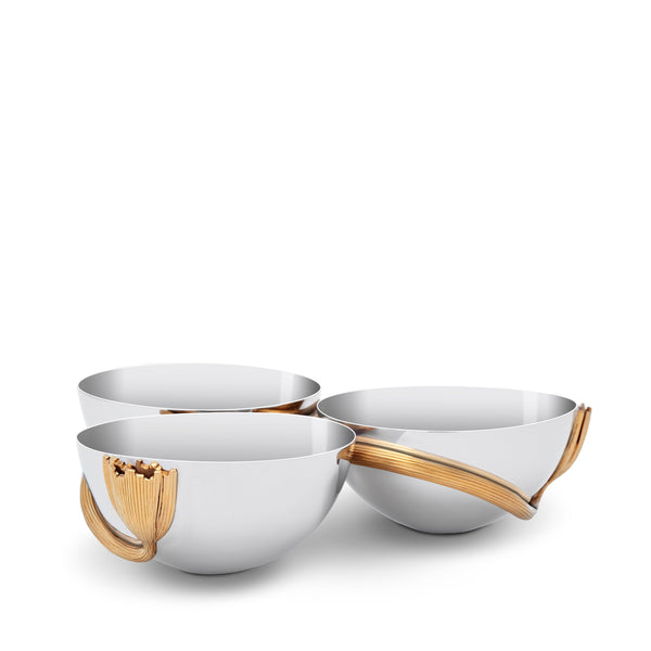 L'objet Deco Leaves Condiment Server - 3 Sections