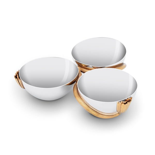 L'objet Deco Leaves Condiment Server - 3 Sections