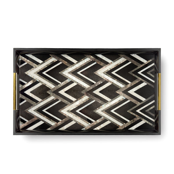 L'objet Deco Noir Rectangular Tray