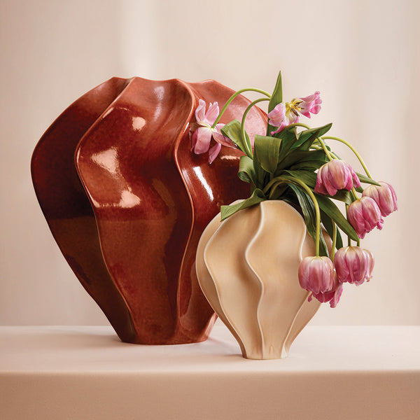 L'objet Douro Vase - Oat - Medium