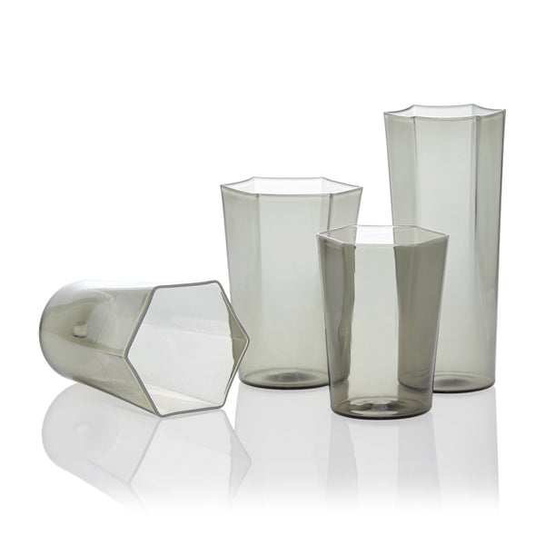 L'objet Exclusive - Hex Water Glass - Smoke