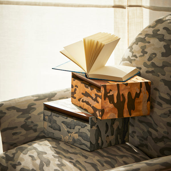 L'objet Fortuny Box - Camo Isole/Faded Blue