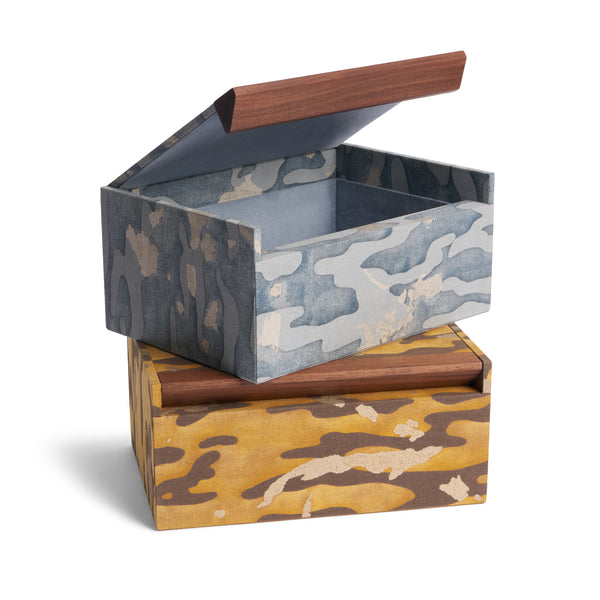 L'objet Fortuny Box - Camo Isole/Faded Blue