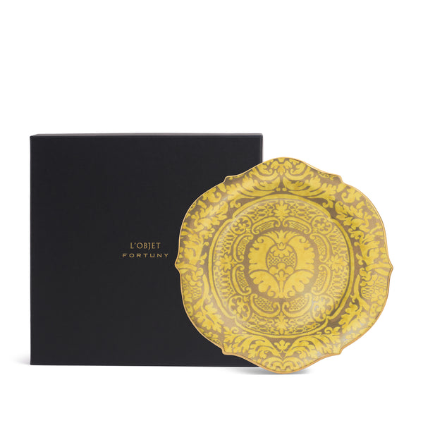 L'objet Fortuny Orsini Yellow Round Platter - Large