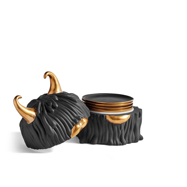 L'objet Haas Lynda Box + Plates (Set Of 4) - Black