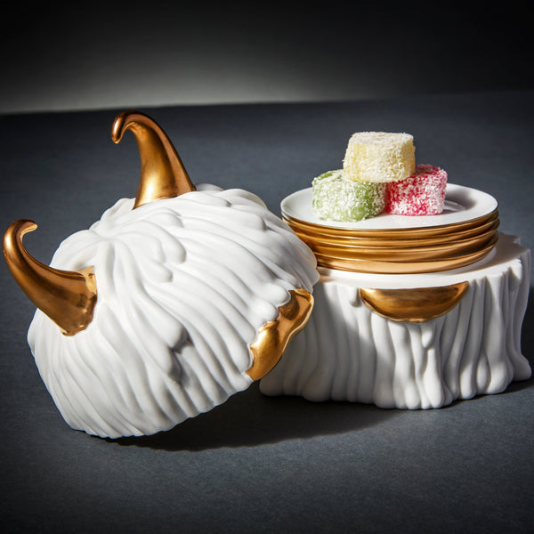 L'objet Haas Lynda Box + Plates (Set Of 4) - White