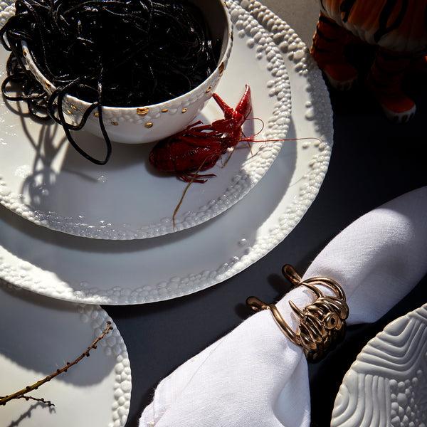 L'objet Haas Mojave Cereal Bowl - White + Gold