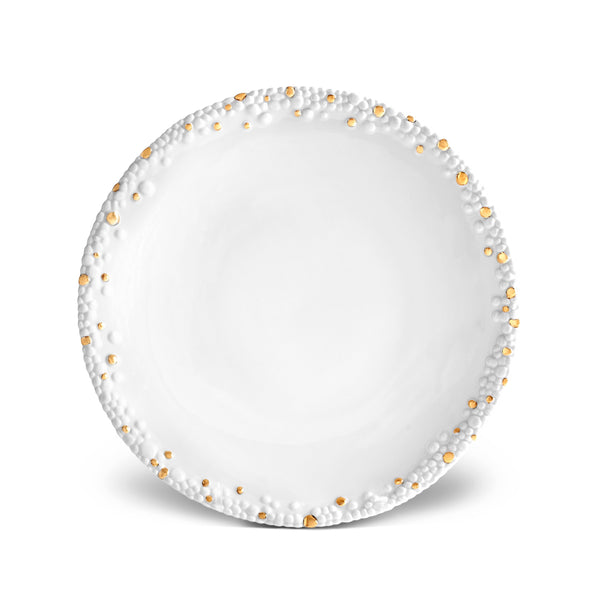 l'objet Haas Mojave Dinner Plate - White + Gold