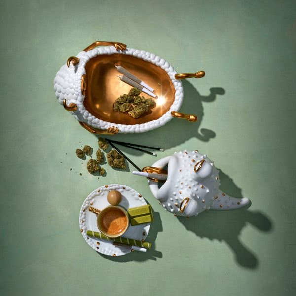 L'objet Haas Mojave Saucer - White + Gold