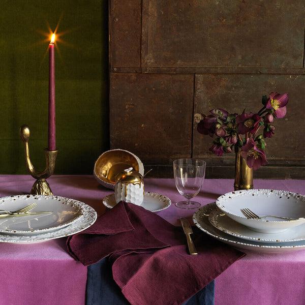 L'objet Haas Mojave Soup Plate - White + Gold