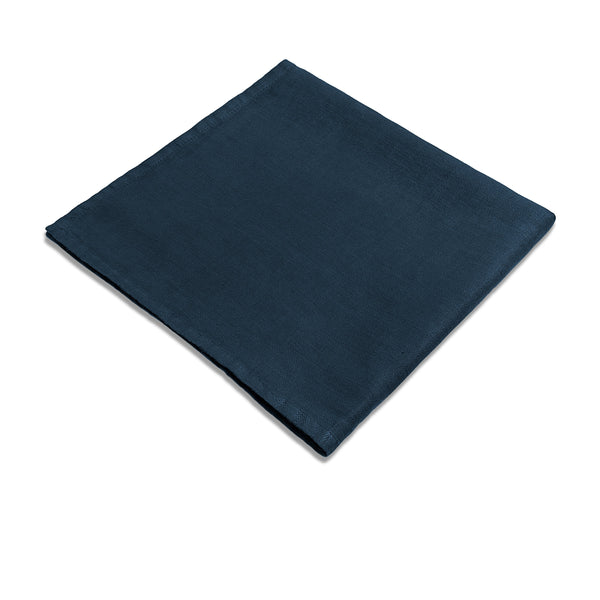 L'objet Linen Sateen Napkins - Blue (Set Of 4)