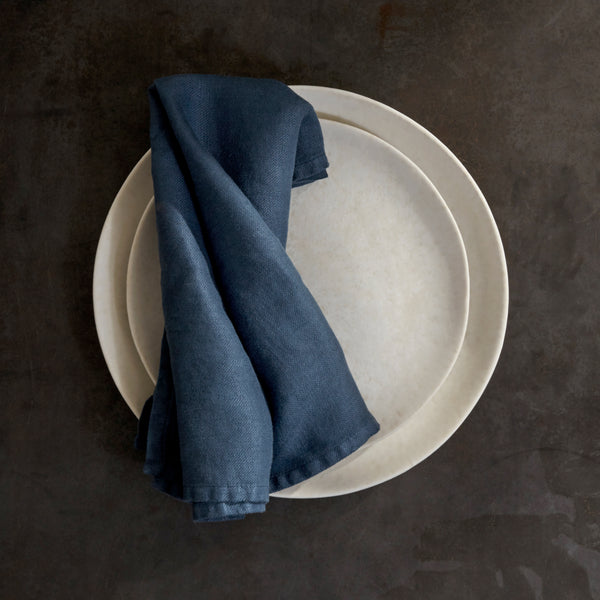 L'objet Linen Sateen Napkins - Blue (Set Of 4)