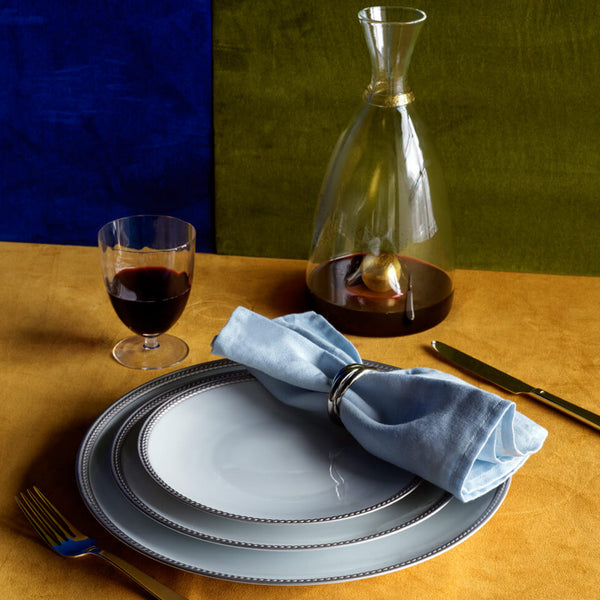 L'objet Linen Sateen Napkins - Light Blue (Set Of 4)