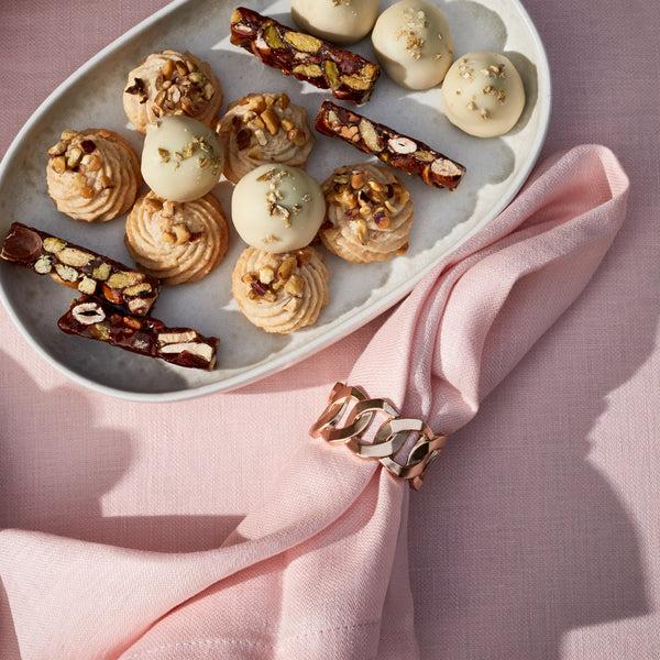 L'objet Linen Sateen Napkins - Pink (Set Of 4)